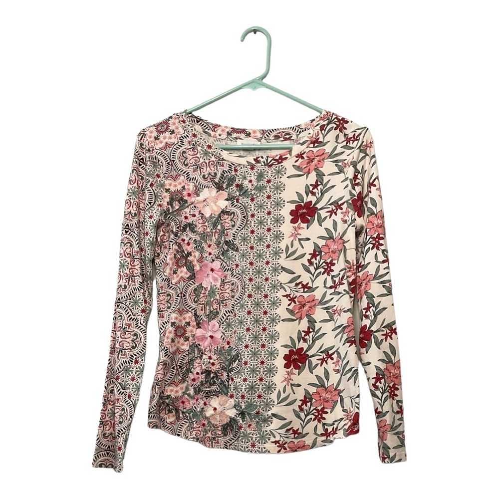 Sundance Cream Long Sleeve Fitted Blouse